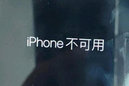 黄南苹果服务网点分享锁屏界面显示“iPhone 不可用”如何解决 